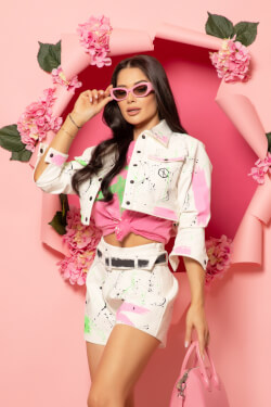 Summer Nights Sass Jachetă Scurtă - handmade