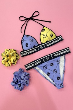 She Baller Bikini costum de baie cu talie joasă - purple