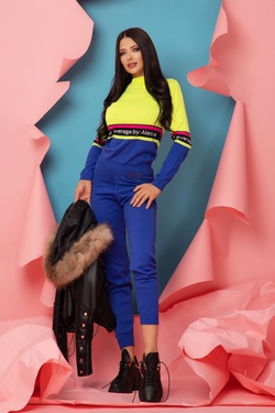 Heaven-like Pantaloni Din Tricotaj - Royal Blue