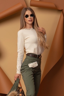 Sweet Disguise Pulover Din Tricot Fin - Crem