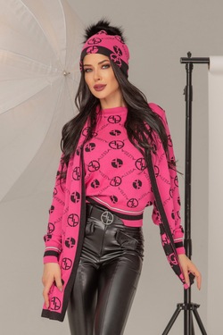 Pulover tricotat Alessa religion - fucsia
