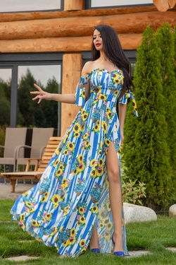 Keep on shining maxi Rochie - albastră