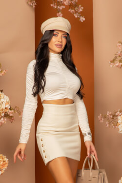 Chic Catch Fustă - Ecru