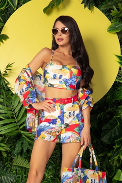 Paradise in Positano Pantaloni Scurți