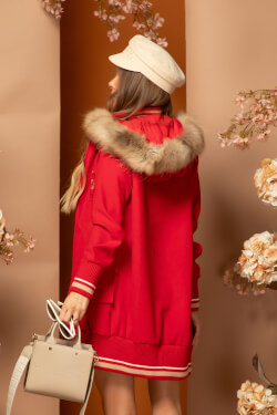 Luxury Classic Bomber - Red