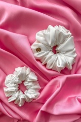 Scrunchie ecru - mic - Imagine 2