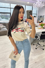 LPB Forever T-Shirt Din Bumbac - Soft Beige - Imagine 4