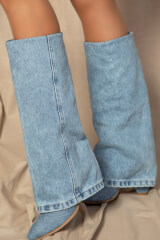 Denim Muse Cizme Înalte - Imagine 10