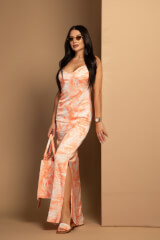 Trendsetter Icon Rochie Lunga - Orange - Imagine 6