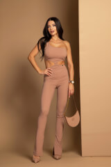 Fashion Pulse Salopetă - Brown - Imagine 6