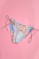 A Touch of Romance Costum de baie bikini cu talie joasă și șnururi - Vista Blue - Imagine 2