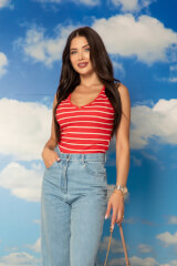 Desert Bloom Top Din Tricotaj - Red - Imagine 7