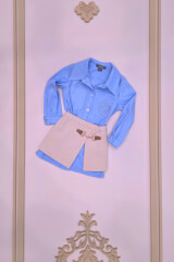 Luxury Classic Mini Cămașă Lungă - Blue - Imagine 4