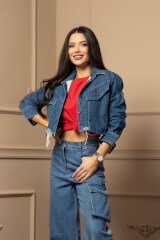 Dressed To Kill Geacă Din Denim - Blue - Imagine 8