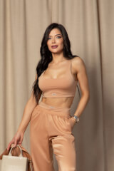 Sexy Touch Crop Top - Mocha - Imagine 5