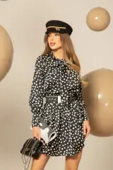 Chic Whisper Ruffles Rochie Cu Cureaua Detasabila - Imagine 8