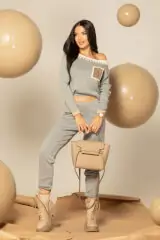 Winter Hug Pantalon Din Tricot - Gray - Imagine 12
