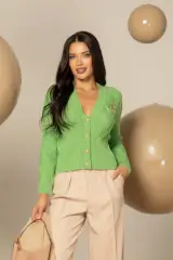 Wool & Wonder Vestă Din Lână - Green - Imagine 9