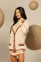 Touch of Elegance Vestă Tricotată - Seashell - Imagine 19