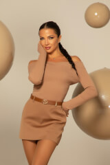 Ribbed Serenity Bluza-Boat - Mocha - Imagine 13