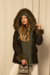 Winter Whisper Fular Tricotat - Military - Imagine 9