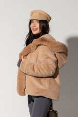 Winter Bunny Hăinuță Din Blană Eco - Mocha - Imagine 3