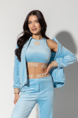 Plush Energy Top Crop Plush - Blue - Imagine 11