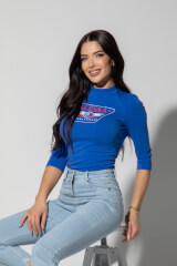 Stylish Everyday Bluza cu mâneci 3/4 - Blue - Imagine 7