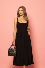 Rochie Elegant Euphoria Midi - Black - Imagine 9