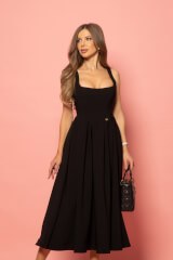 Rochie Elegant Euphoria Midi - Black - Imagine 9