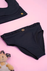 Eternal Sunshine mini Costum de baie Bikini Ruffles - Black - Imagine 3