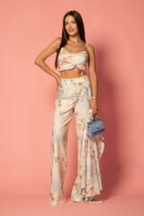 Silk Blossom Pantaloni Lung - Imagine 18