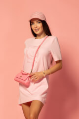 Inspire Insignia Rochie - Tricou cu broderie - Light Pink - Imagine 10