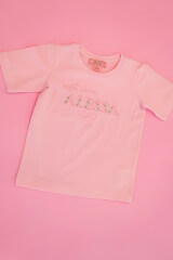 Spring Bloom Mini T-Shirt din Bumbac - Light Pink - Imagine 6