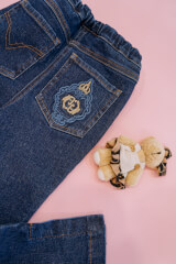 Blue Jean Baby Mini Blugi - Dark Blue - Imagine 4