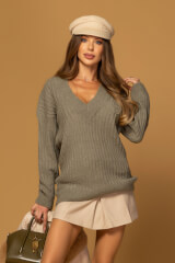 Wool Poise Pulover din lână - Light Green - Imagine 19