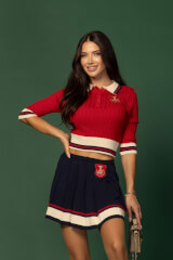 Modern Classic Bluză - Red/Blue - Imagine 12