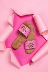 Rococo Logo Papuci - Pink/Gold - Imagine 10