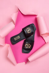 Rococo Logo Papuci - Black/Gold - Imagine 9
