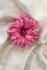 Scrunchie roz neon - mic - Imagine 5
