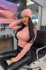 Alessa logo Bonita din tricot cu logo mic - Sweet Pink - Imagine 2