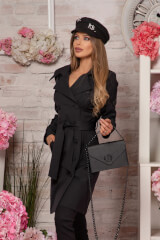 Trench Celebrity Status - Negru - Imagine 10
