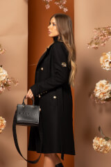 Chic Catch Palton Cu Lână - Black - Imagine 8