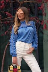 Career Girl ruffles Bluză - Imagine 6