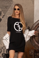 Alessa logo Rochie - neagră - Imagine 7