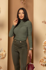 Glance Stealer Bluză Polo - Military - Imagine 13