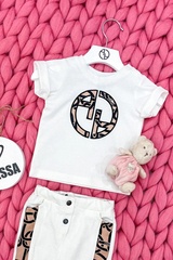 Alessa Luxury Logo mini T-Shirt - Ecru - Imagine 11