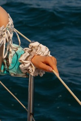 All I Want Is A Yacht Scrunchie - Beige - mare - Imagine 5