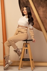Heaven-like Pantaloni din tricot - Nude - Imagine 8