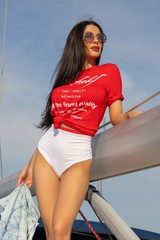 Top-Shelf T-Shirt - roșie - Imagine 5